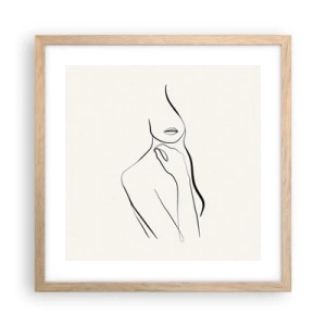 Poszter világos tölgy keretben - A melankólia hulláma - 40x40 cm