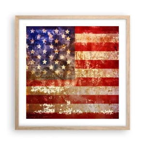 Poszter világos tölgy keretben - A dicsőség nem múlik el - 50x50 cm