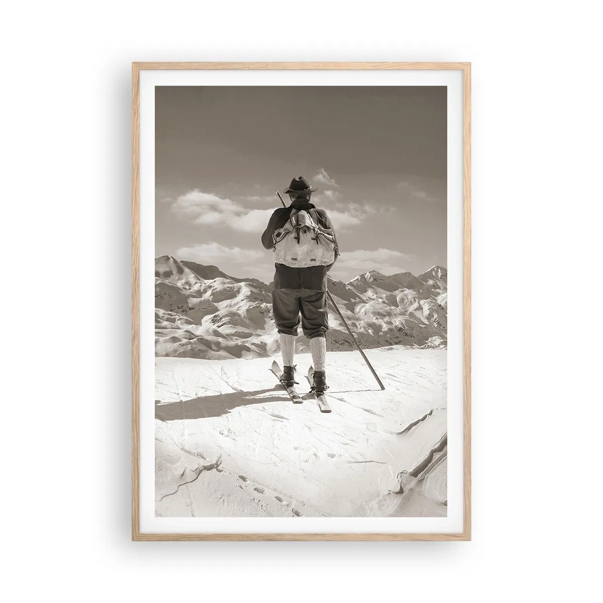 Poszter világos tölgy keretben - És a hegyek ugyanazok - 70x100 cm