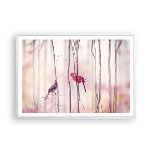 Poszter fekete keretben - Rózsaszín erdő története - 100x70 cm