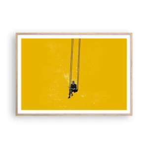 Poszter világos tölgy keretben - Egy nap, mint a többi - 100x70 cm