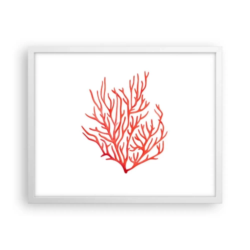 Poszter fekete keretben - Korall filigrán - 50x40 cm