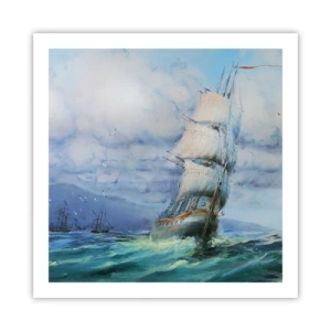 Poszter - Segítő szeleket kívánunk - 60x60 cm
