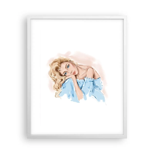 Poszter fekete keretben - Álmodozó a kékben - 40x50 cm
