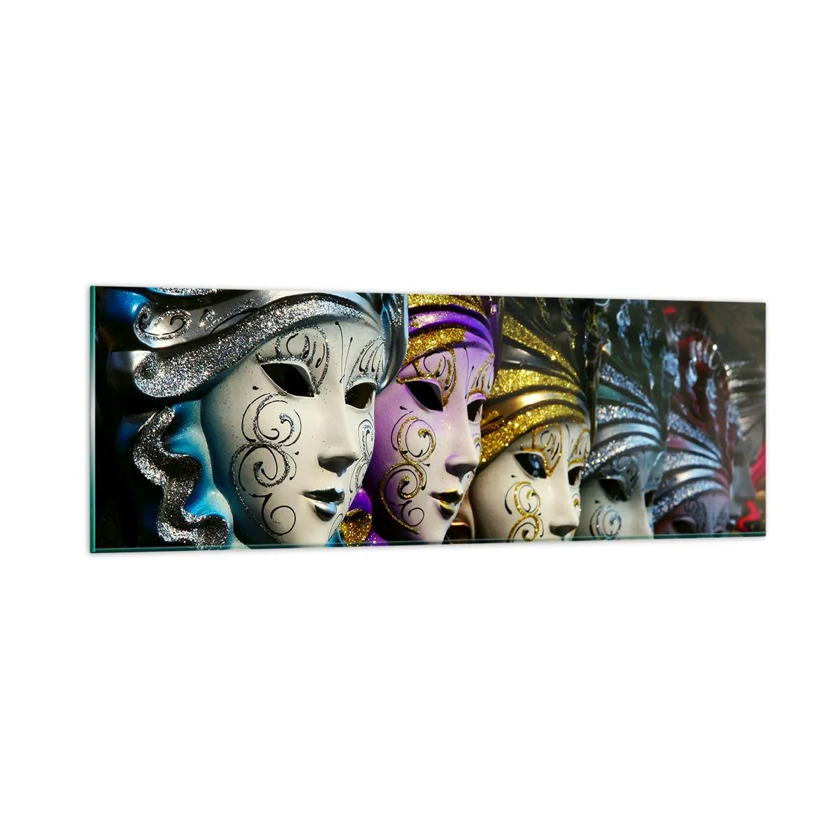 Üveg kép - Rejtély aranyban és ezüstben - 90x30 cm