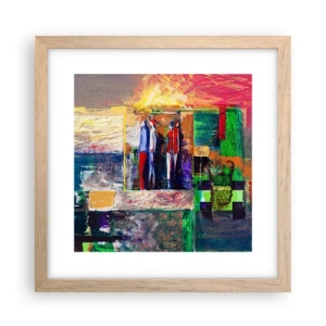 Poszter világos tölgy keretben - Kapcsolatok és érzelmek - 30x30 cm