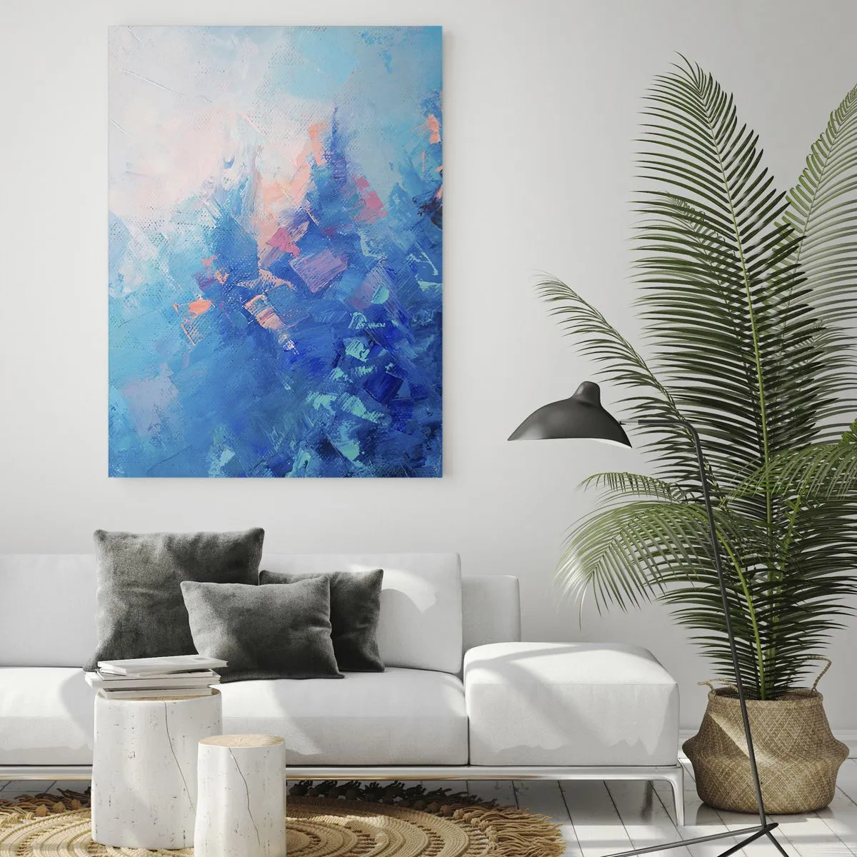 Üveg kép - Téli absztrakció - 50x70 cm