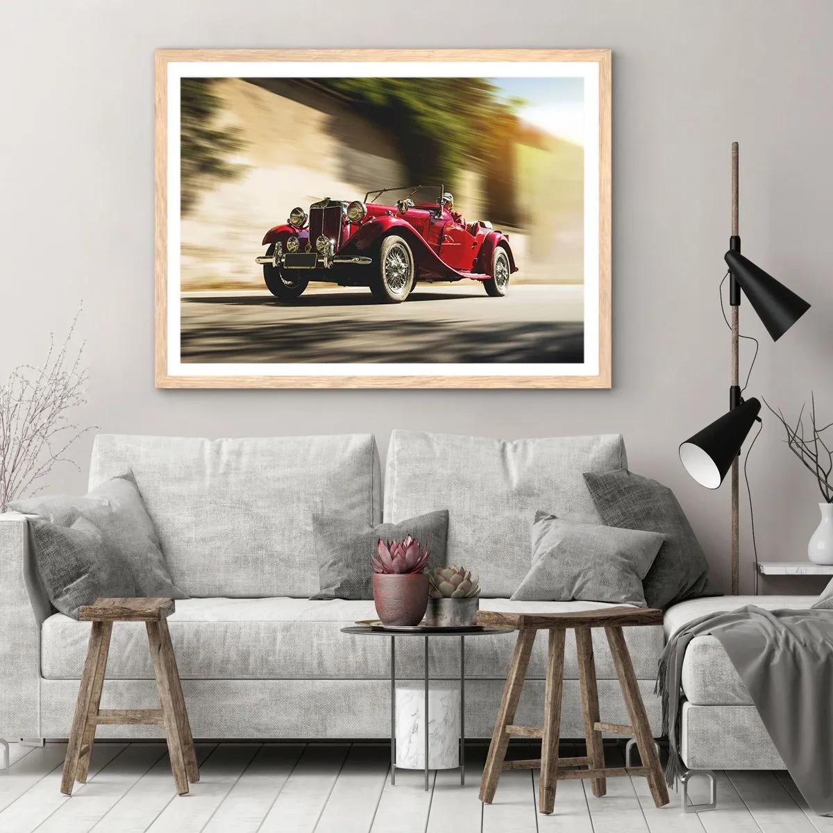 Poszter világos tölgy keretben - Szebb, mint Szamothrakéi Niké - 70x50 cm