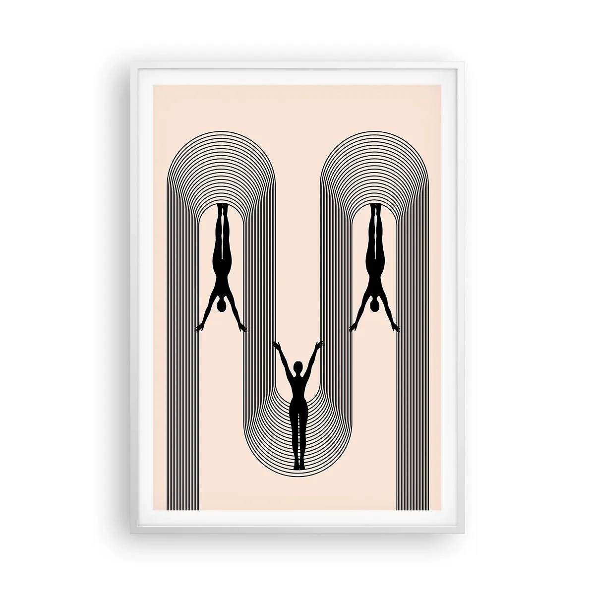 Poszter fekete keretben - Fejjel lefelé - 70x100 cm
