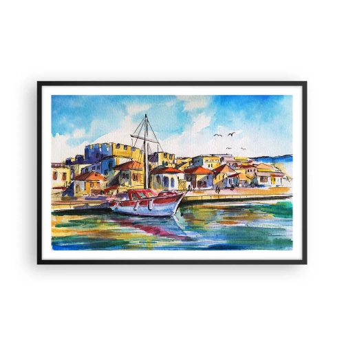 Poszter fehér keretben - Szivárványos délután - 91x61 cm