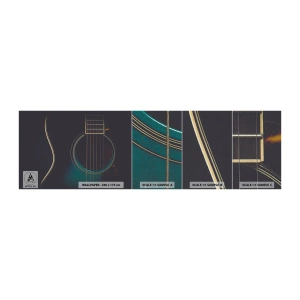 Fotótapéta Minta Premium Sand - Egy pillanat, mielőtt megszólal - Gitár, Zene, Húrok - 100x30 cm