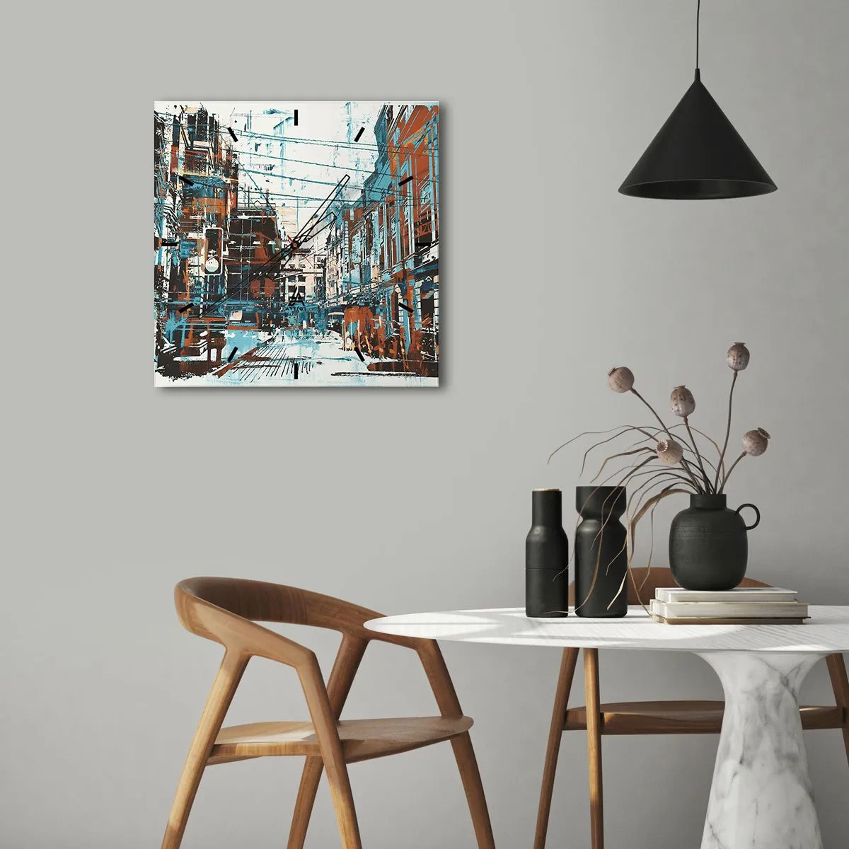 Falióra, Óra - Egy kopott városi ösvény - 30x30 cm