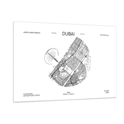 Üveg kép - Dubai anatómiája - 120x80 cm
