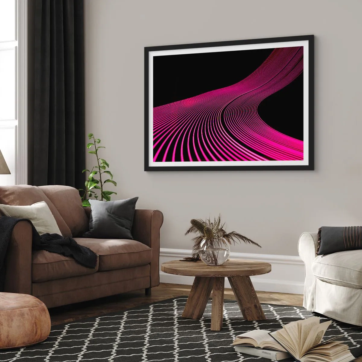 Poszter fehér keretben - A fény sugárútján - 100x70 cm