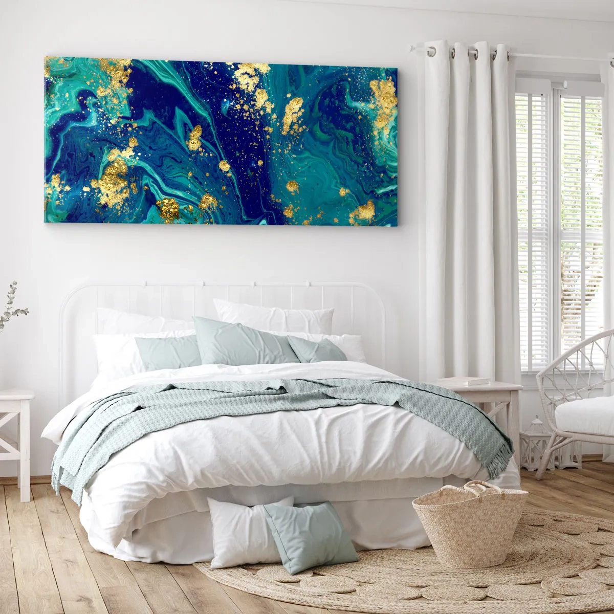 Vászonkép - Nap pelyhek  - 100x40 cm