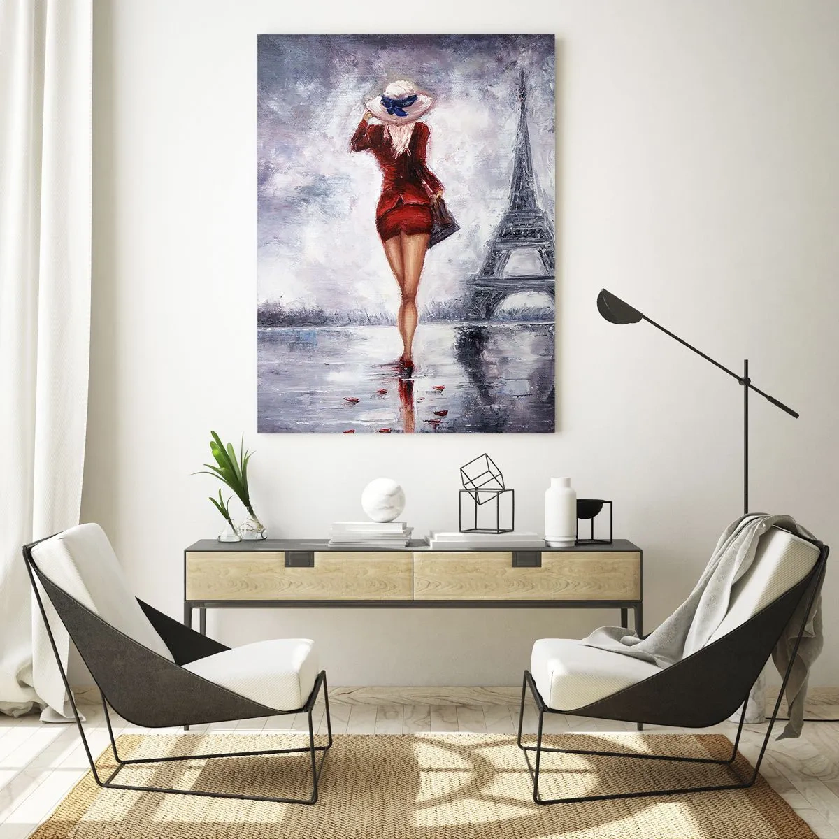 Üveg kép - Párizsi szimbólumok - 50x70 cm