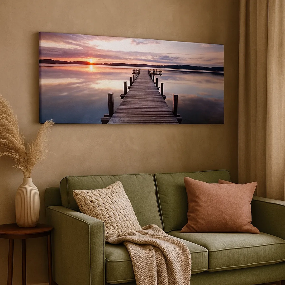 Vászonkép - Csendes határ a nappal és az éjszaka között - 30x30 cm