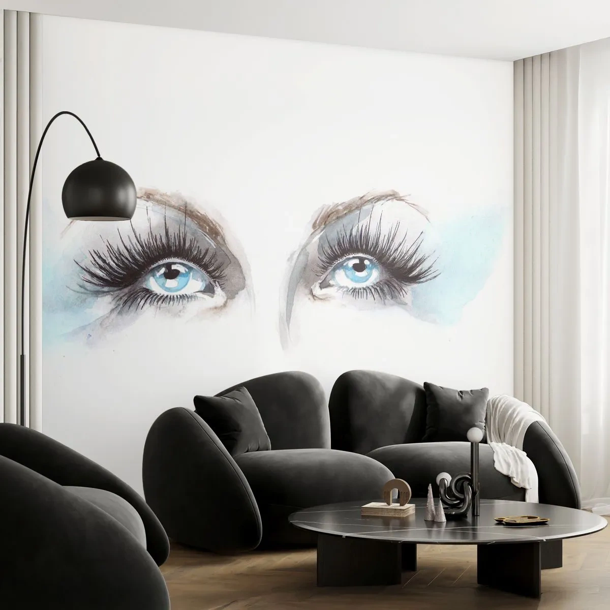 Öntapadós Fotótapéta Deluxe Sticker - Az angyal szemei? - Női Arc, Női Szemek, Darab - 350x256 cm