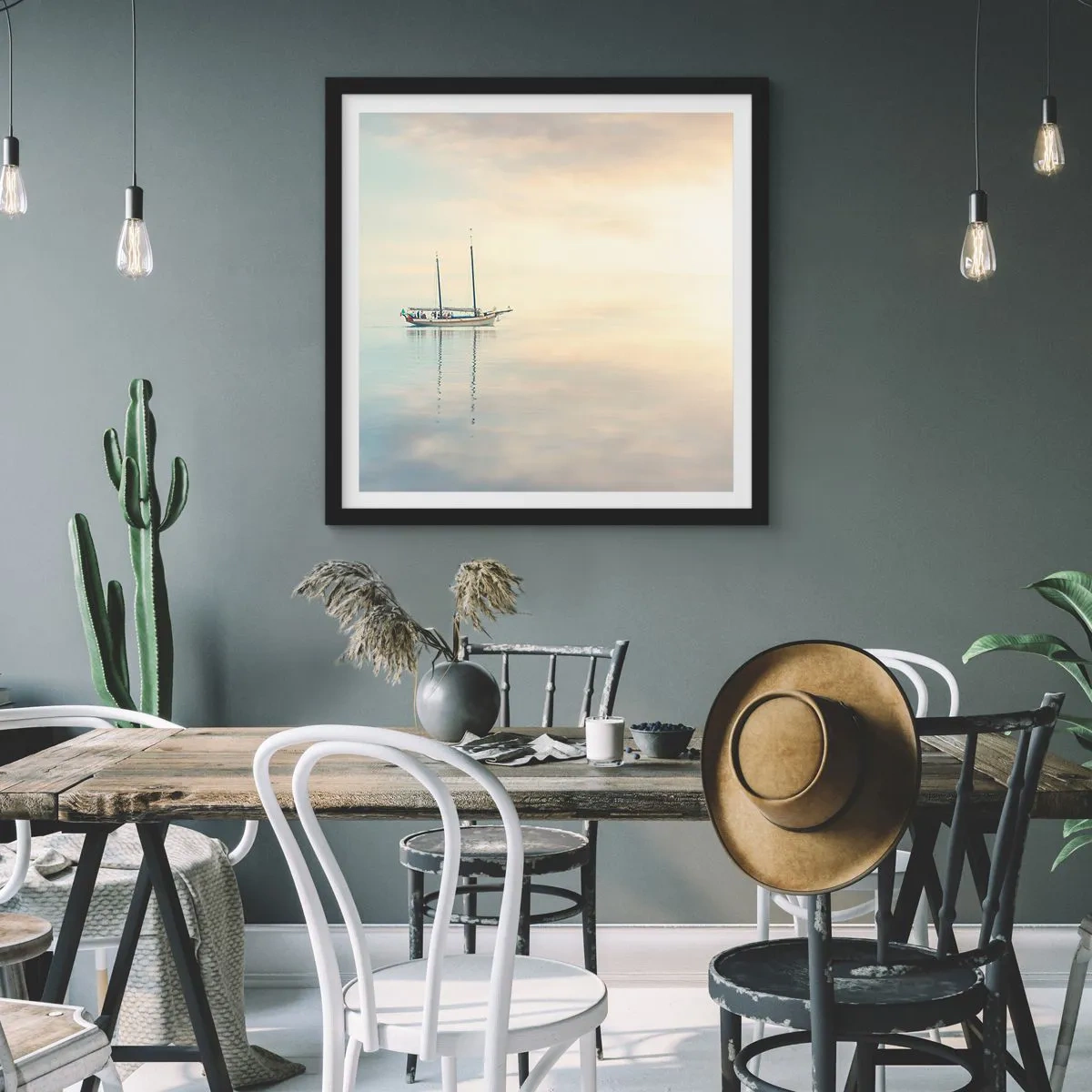 Poszter fehér keretben - A csend tengerében - 30x30 cm