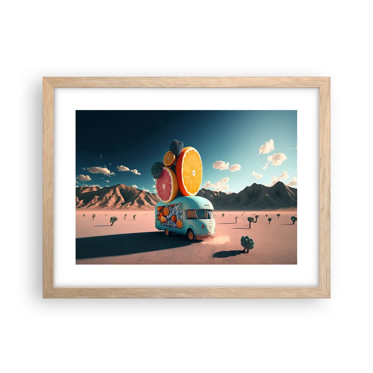 Poszter világos tölgy keretben - A nyaralás íze - 40x30 cm