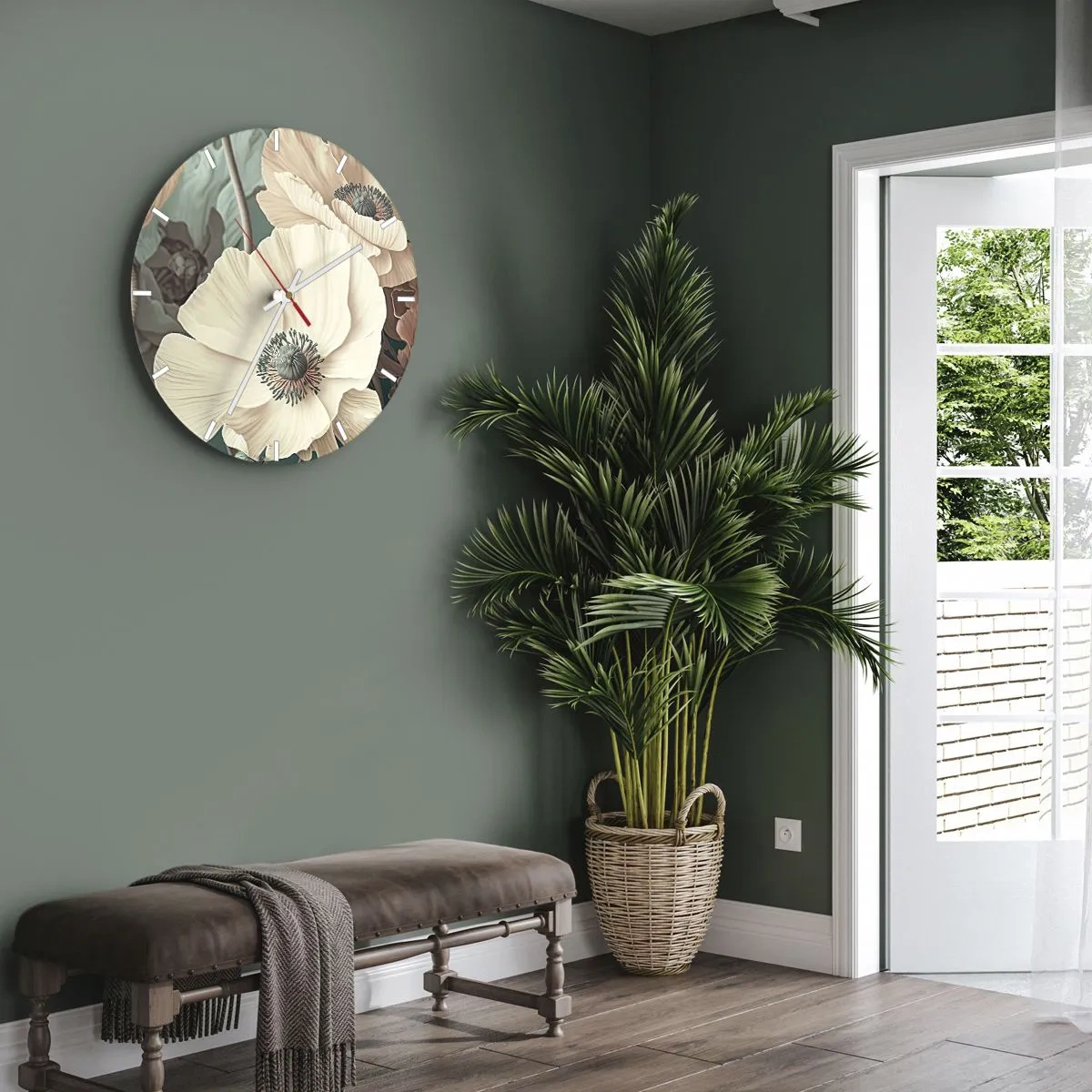 Falióra, Óra - Pipacsok suttogása - 40x40 cm