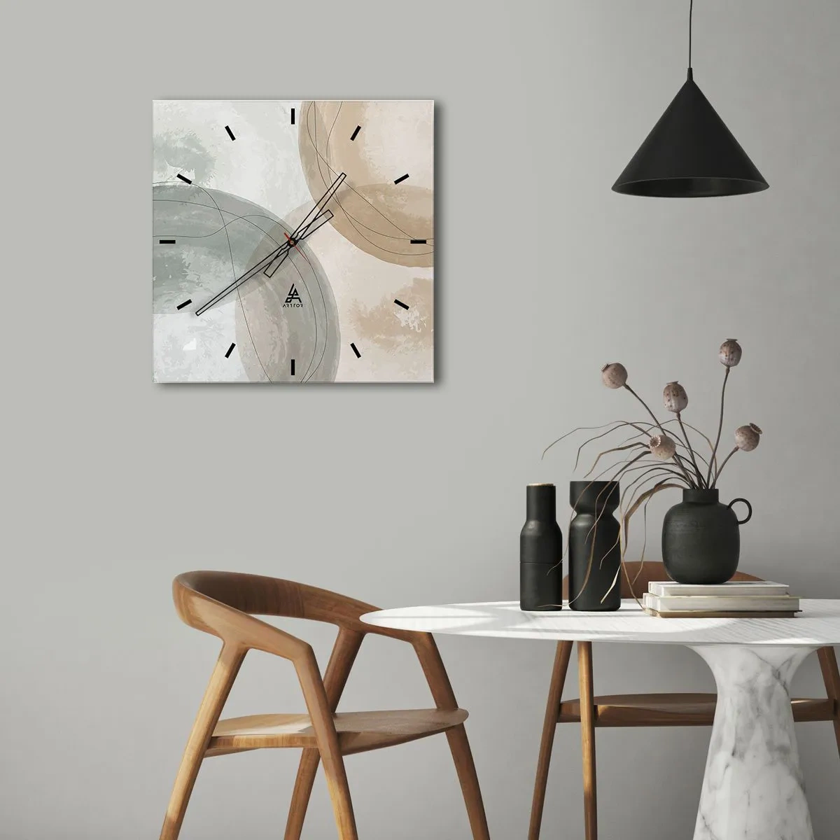 Falióra, Óra - világok behatolása - 30x30 cm