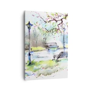 Vászonkép - A park csendjének varázsa - 70x100 cm