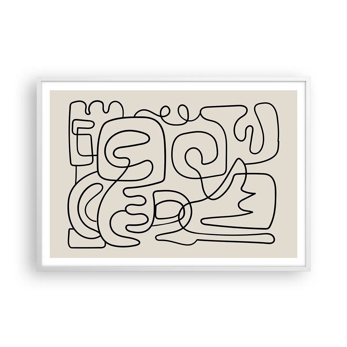 Poszter fekete keretben - A nyomonkövetésben - 100x70 cm