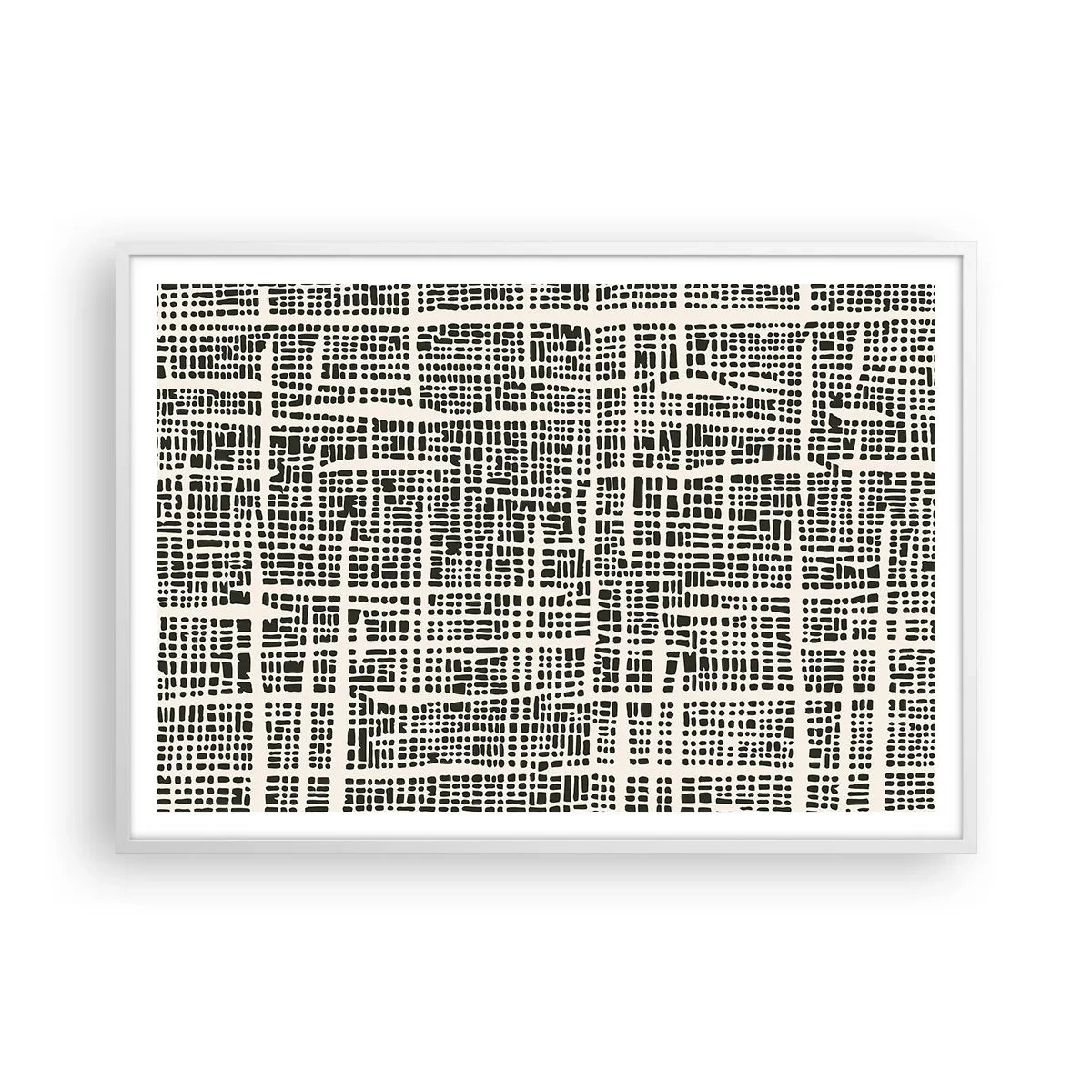 Poszter fekete keretben - Szőtt kompozíció - 100x70 cm