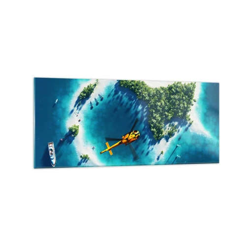 Üveg kép - Vegyél magadnak egy szigetet - 120x50 cm