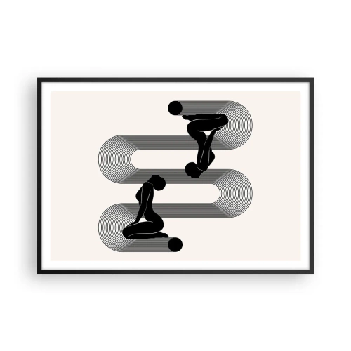 Poszter fehér keretben - Érzéki szimmetria - 100x70 cm