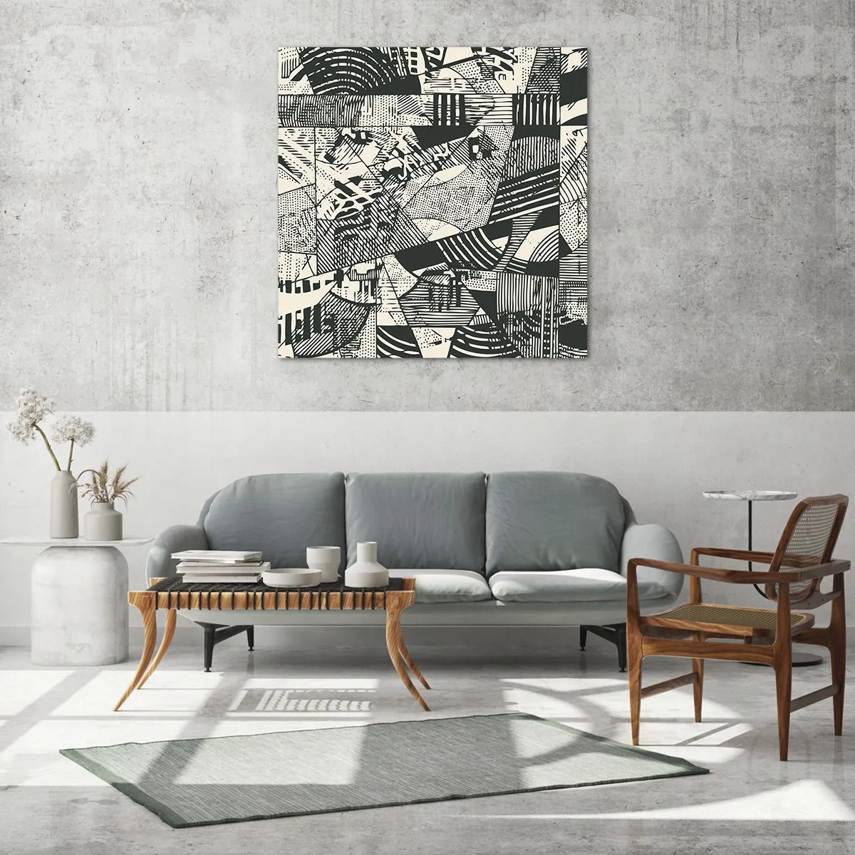 Üveg kép - A jelenkor dinamikája - 60x60 cm