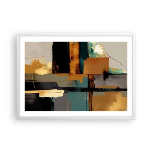 Poszter fekete keretben - Absztrakció - fény és árnyék - 70x50 cm