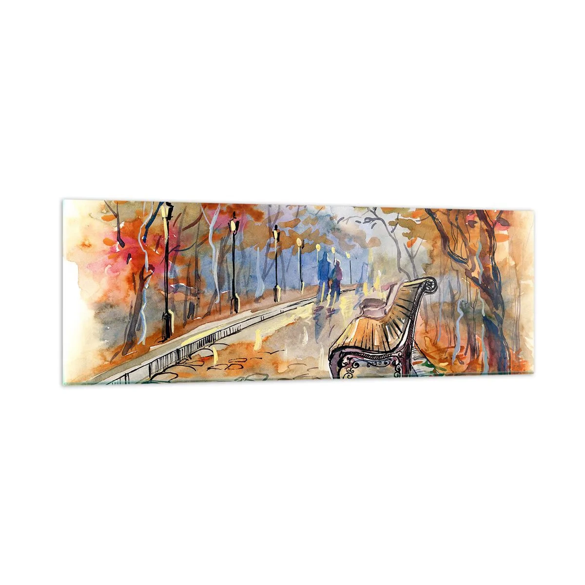 Üveg kép - Kiránduljunk együtt az őszbe - 90x30 cm