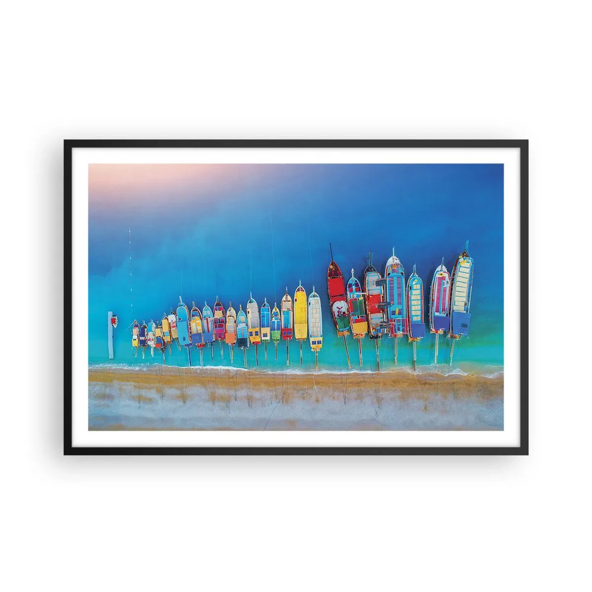 Poszter fehér keretben - Madártávlatból - 91x61 cm