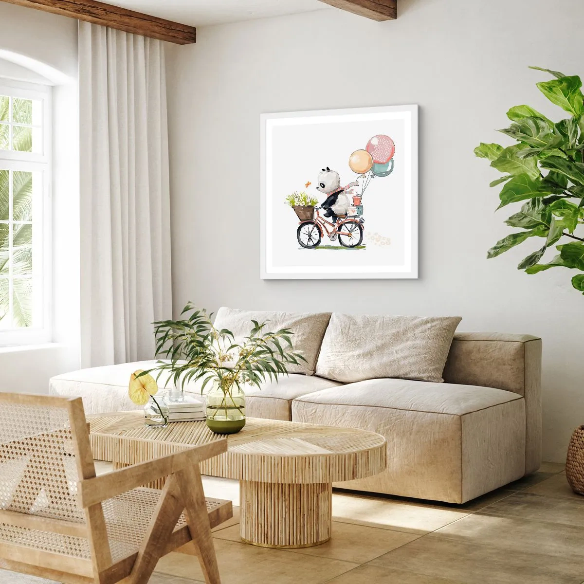 Poszter fekete keretben - Boldog nap - 30x30 cm