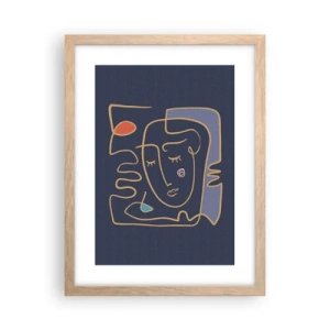 Poszter világos tölgy keretben - Álmodozásban - 30x40 cm