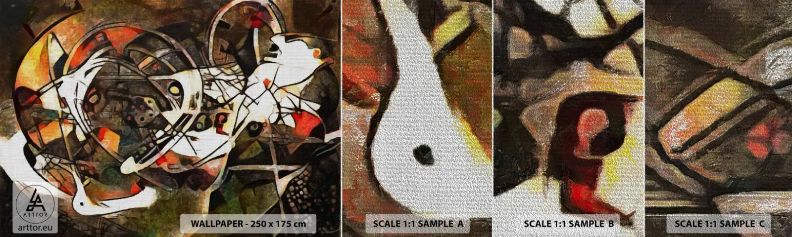 Fotótapéta Minta Premium Sand - Hallod a mozgást? - Absztrakció, Kubizmus, Darab - 100x30 cm