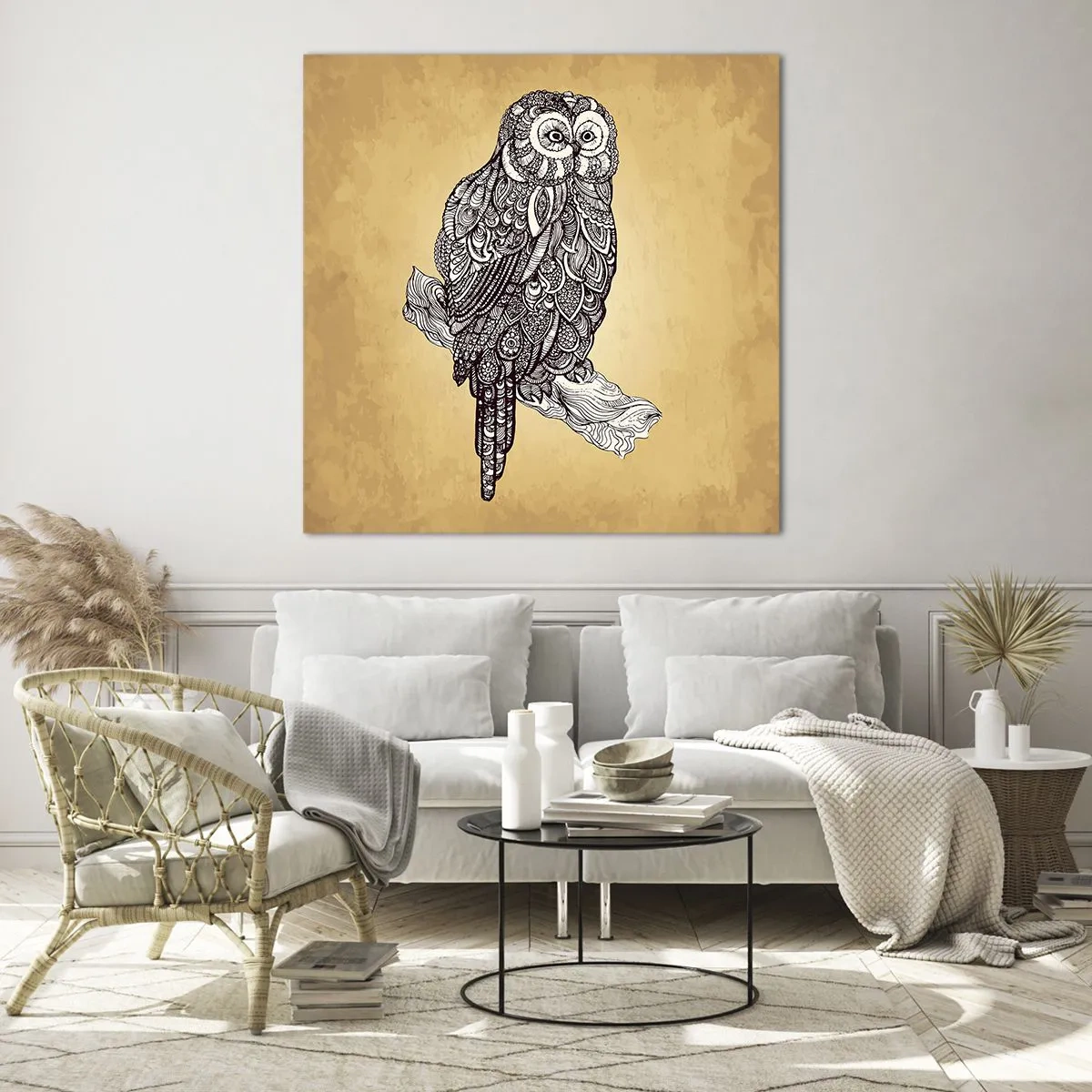 Üveg kép - A bölcsesség bonyolult díszei - 30x30 cm