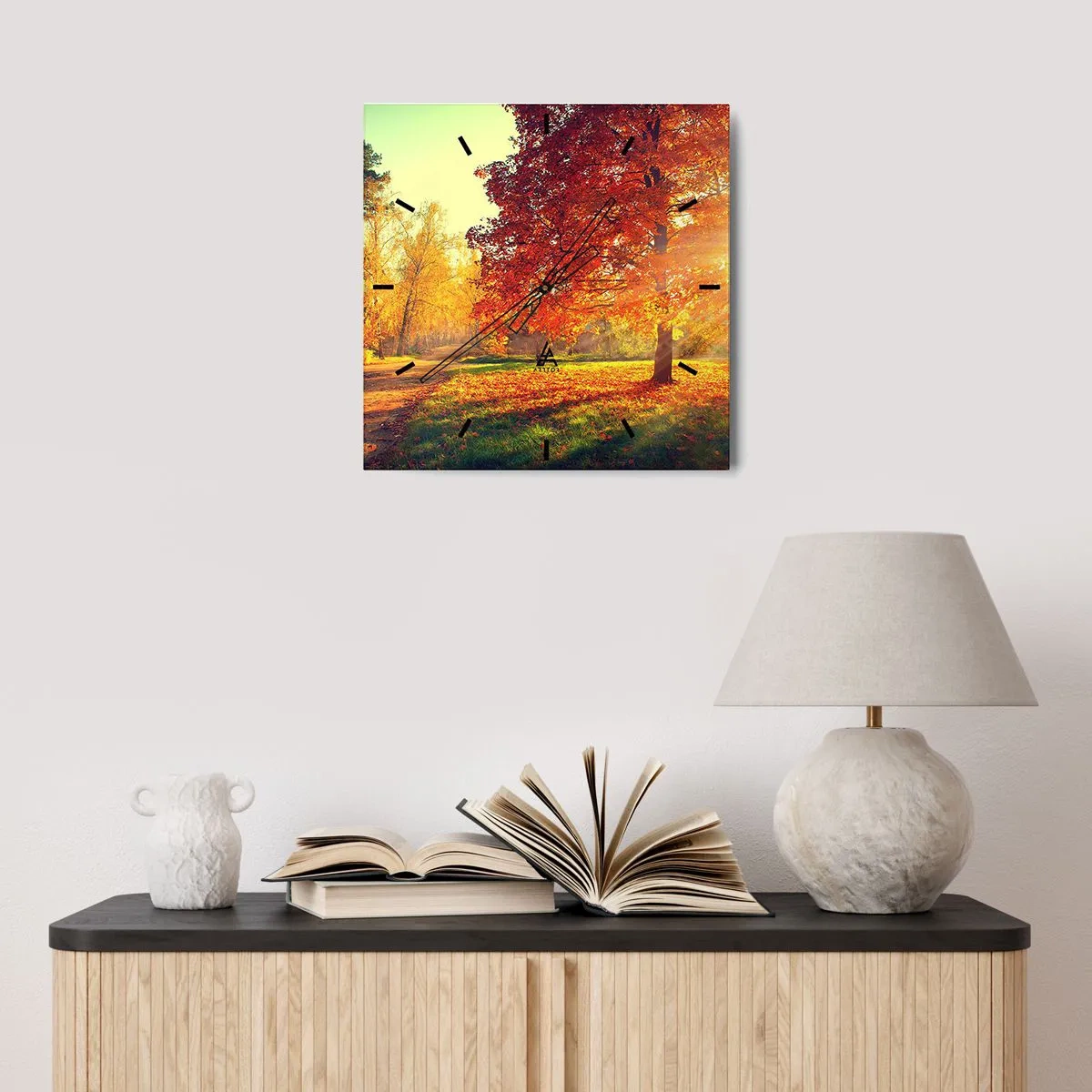 Falióra, Óra - A vörös gyönyörű - 30x30 cm