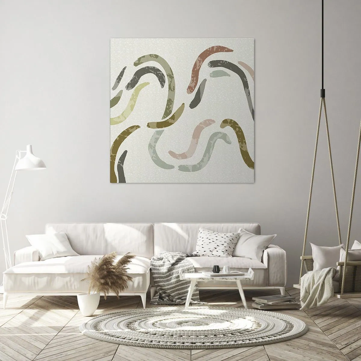 Vászonkép - Az absztrakció vidám tánca - 60x60 cm