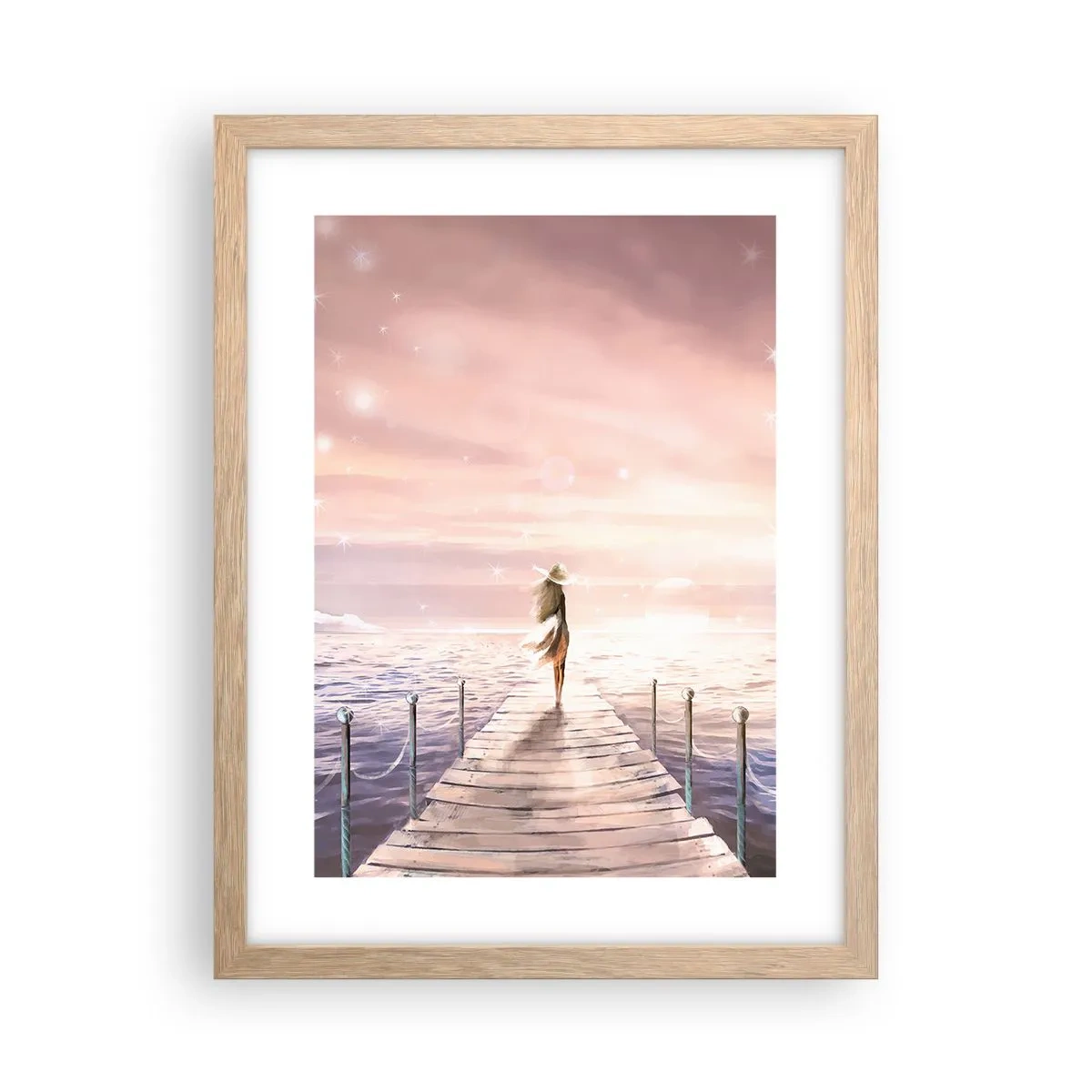 Poszter világos tölgy keretben - Egy álom fényében - 30x40 cm