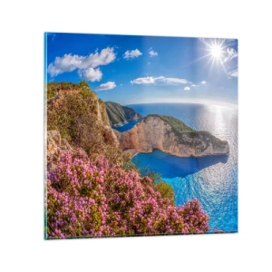 Üveg kép - Nagyszerű görög nyaralásom - 50x50 cm