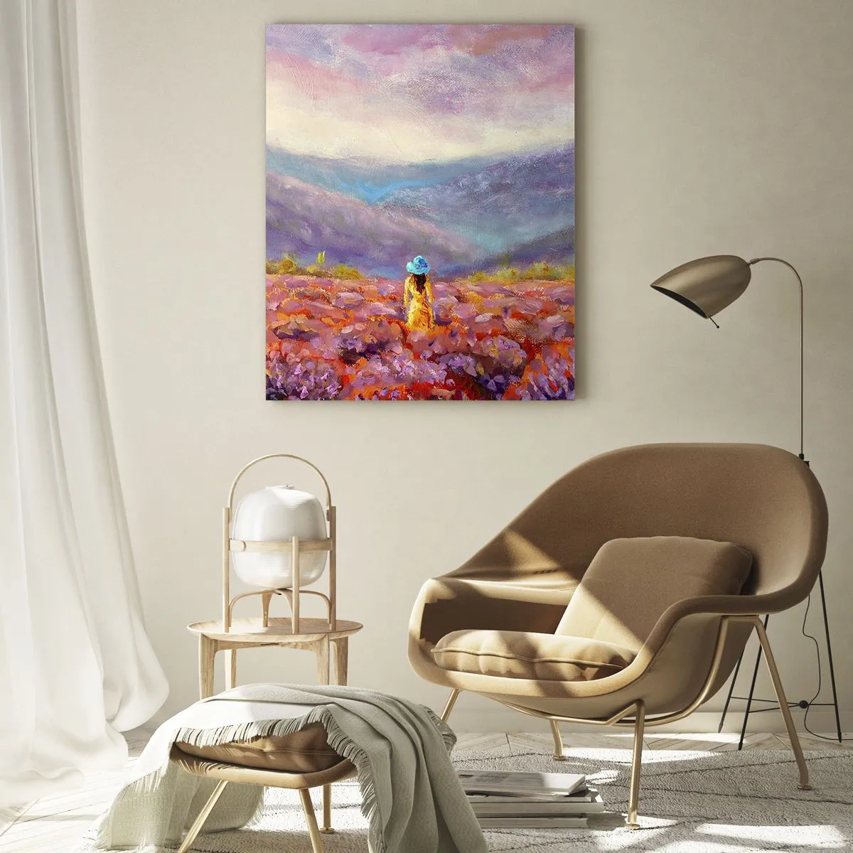 Üveg kép - A levendula világában - 50x70 cm