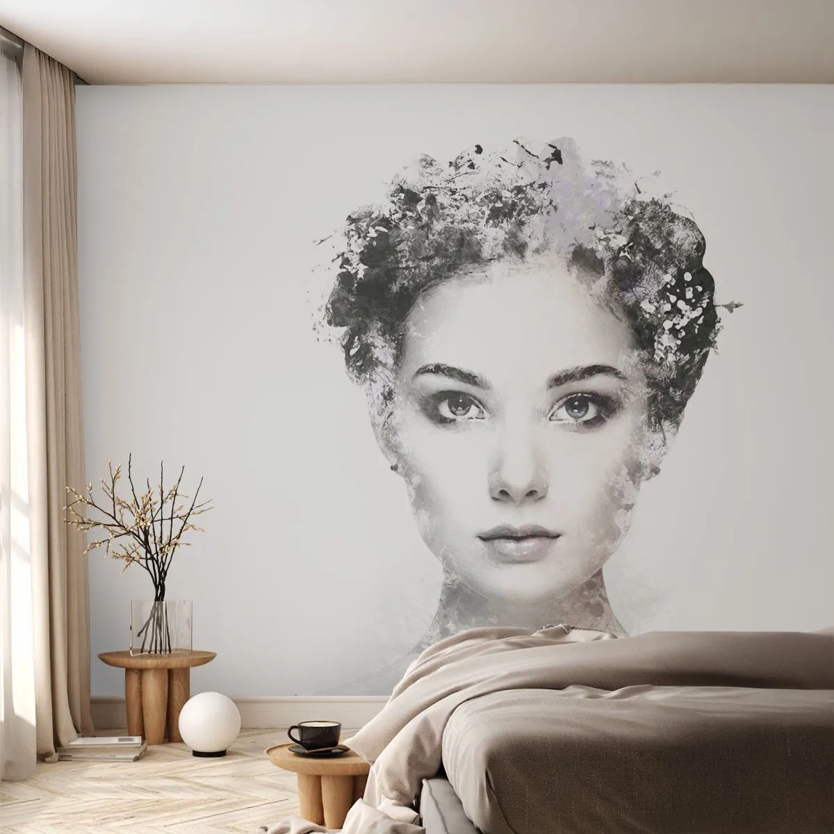 Fotótapéta Premium Canvas - Rendkívül stílusos portré - Női Arc, Nő, Absztrakció - 250x175 cm