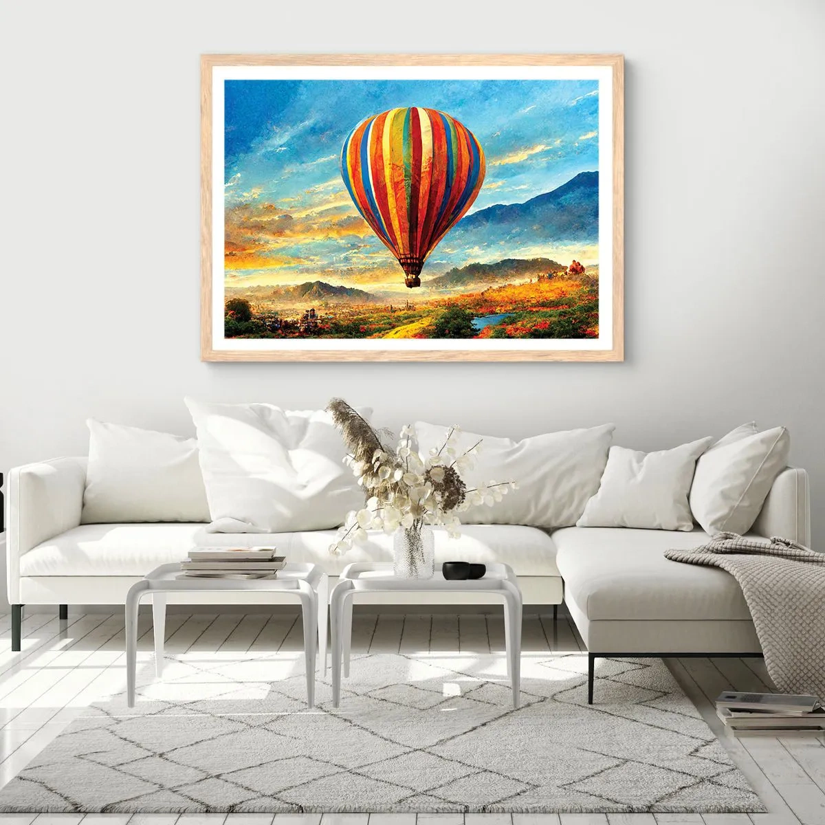 Poszter világos tölgy keretben - A csendben többet látsz - 100x70 cm