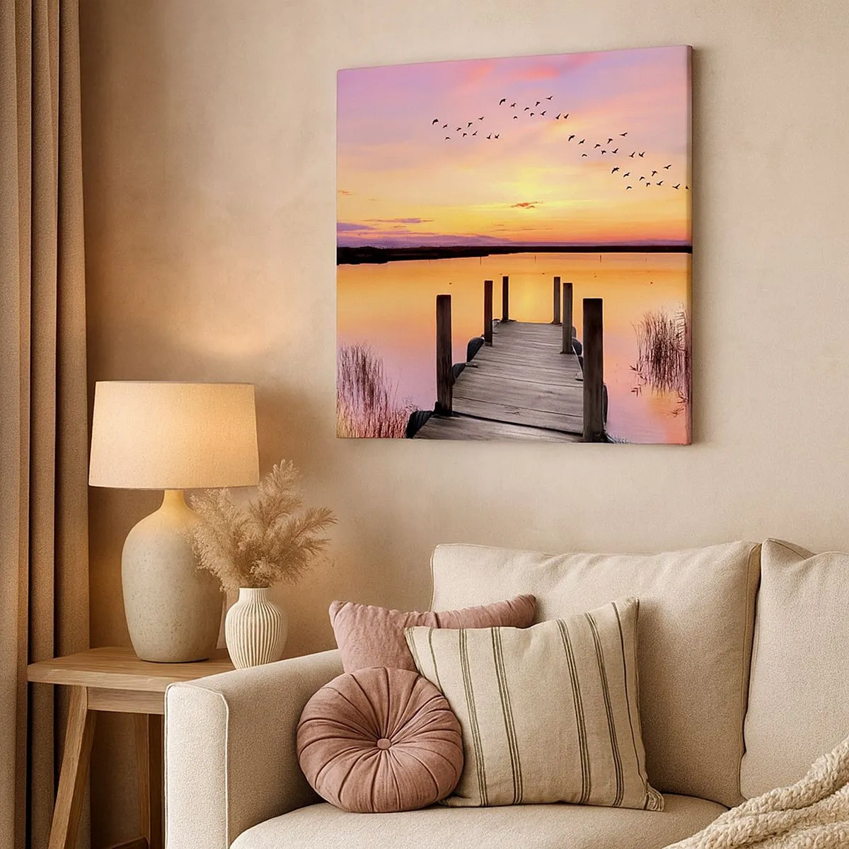 Vászonkép - Ibolyás néma hajnal - 30x30 cm