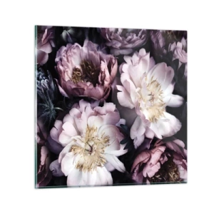 Üveg kép - Régi stílusú csokor - 30x30 cm