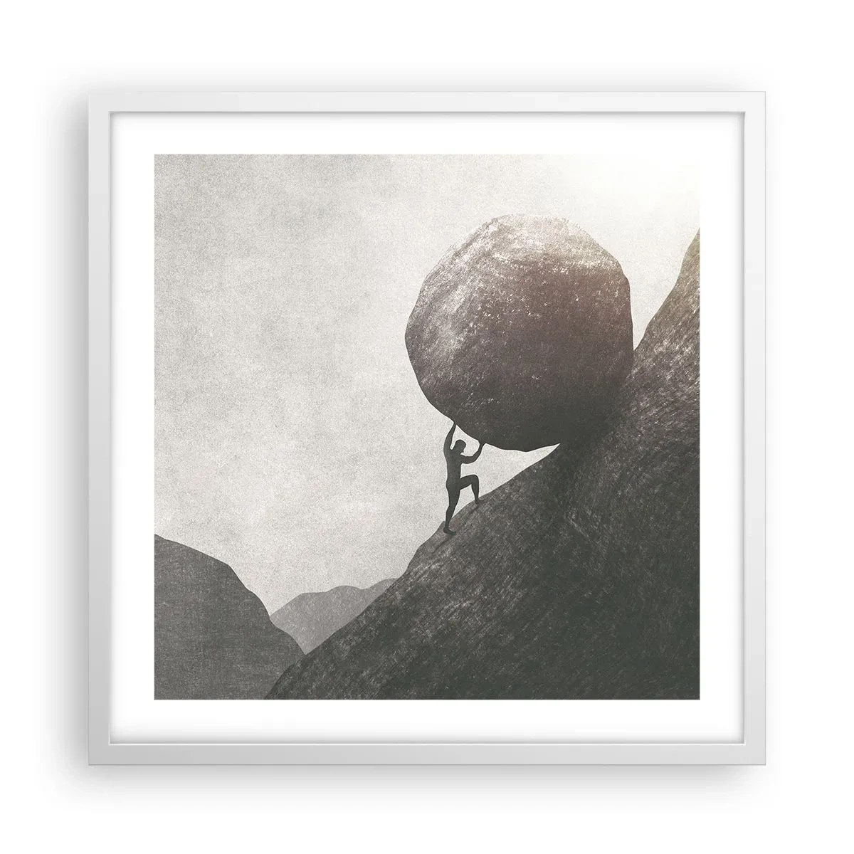 Poszter fekete keretben - Hiszek minden remény ellenére - 50x50 cm