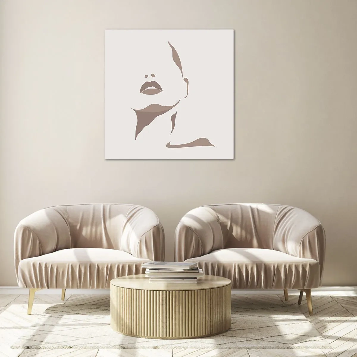 Üveg kép -  Fényből és árnyékból létrehozott - 60x60 cm